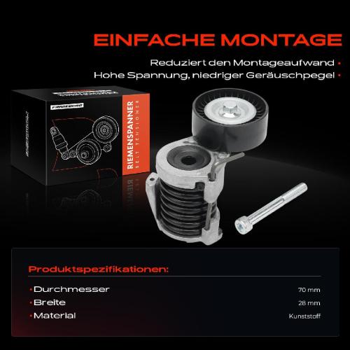 1x Spannrolle Riemenspanner für BMW 1er E81 E87 E88 3er E90 E92 E93 3er Touring E91 Bild 1x Spannrolle Riemenspanner für BMW 1er E81 E87 E88 3er E90 E92 E93 3er Touring E91