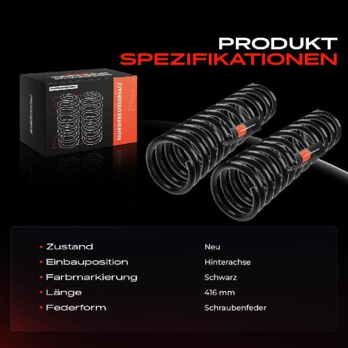 2x Fahrwerksfeder Hinterachse für Ford Focus Turnier DNW 1.4L 1.6L 1.8L 2.0L 1999-2004 Bild 2x Fahrwerksfeder Hinterachse für Ford Focus Turnier DNW 1.4L 1.6L 1.8L 2.0L 1999-2004