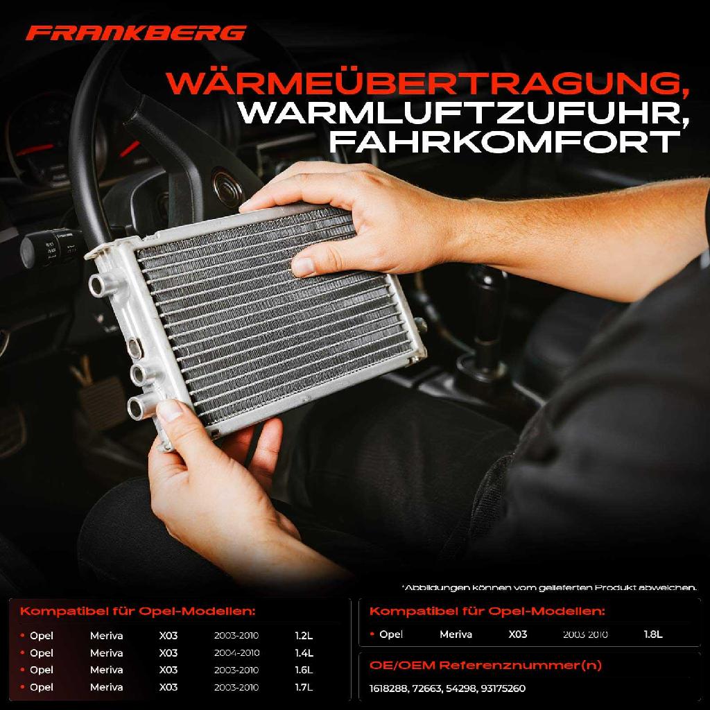 1x Wärmetauscher Innenraumheizung für Opel Meriva 1.3L-1.8L 2003-2010