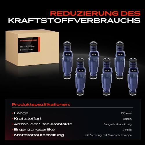 Frankberg 6x Einspritzventil Einspritzdüse für Opel Astra F G Calibra A Frontera A Omega B Bild Frankberg 6x Einspritzventil Einspritzdüse für Opel Astra F G Calibra A Frontera A Omega B