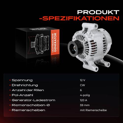 1x Lichtmaschine Generator für Jaguar S-Type X200 1999-2007 2.5L 3.0L Bild 1x Lichtmaschine Generator für Jaguar S-Type X200 1999-2007 2.5L 3.0L