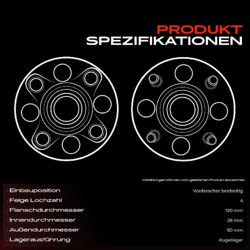 1x Radnabe Radlagersatz Vorderachse beidseitig für Suzuki Carry Kasten FD 1.3L Bj ab 2000 Bild 1x Radnabe Radlagersatz Vorderachse beidseitig für Suzuki Carry Kasten FD 1.3L Bj ab 2000
