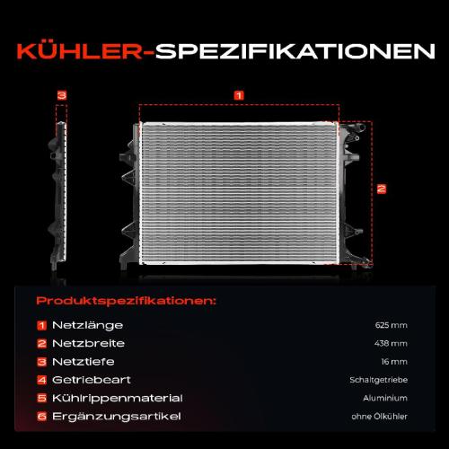Frankberg 1x Kühler Wasserkühler Motorkühler für VW Beetle Jetta IV 1.4L 2.0L 2015-2018 Bild Frankberg 1x Kühler Wasserkühler Motorkühler für VW Beetle Jetta IV 1.4L 2.0L 2015-2018