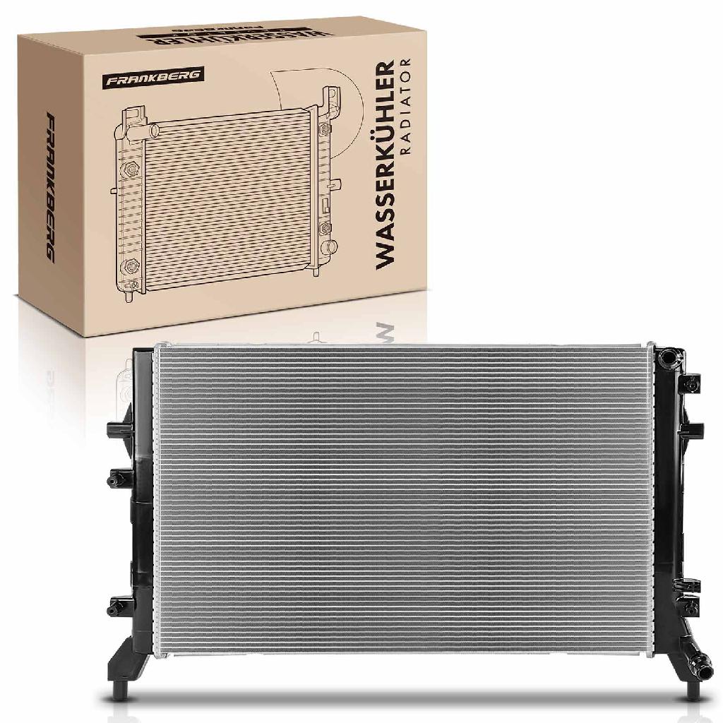 Frankberg 1x Kühler Wasserkühler Motorkühler für VW Golf 5 6 Caddy Audi A3 Skoda Octavia 2