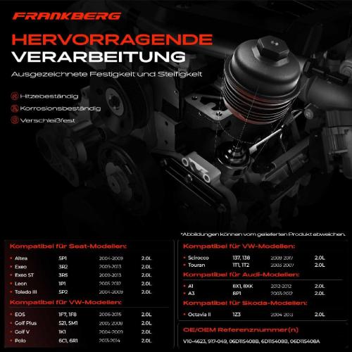 1x Ölfiltergehäuse Deckel für VW Golf V VI Polo Audi A1 A3 A4 A6 TT Bild 1x Ölfiltergehäuse Deckel für VW Golf V VI Polo Audi A1 A3 A4 A6 TT