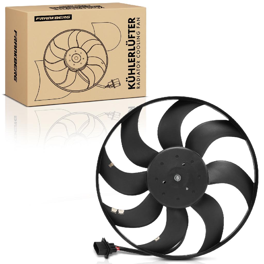 Frankberg 1x Motorkühller Einfachlüfter ohne Kühlerlüfterrahmen VW Polo 6C 6R 9N Skoda Fabia Toledo Ibiza