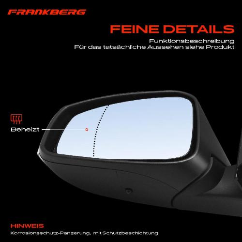 Frankberg 1x Außenspiegel Links für Renault Megane III Combi Van KZ0/1 BZ B3 BZ0/1 Bj ab 2008 Bild Frankberg 1x Außenspiegel Links für Renault Megane III Combi Van KZ0/1 BZ B3 BZ0/1 Bj ab 2008