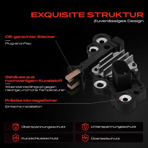 1x Lichtmaschinenregler Generatorregler für Audi A4 A6 Avant 4F2 4F5 Q7 2.0L Bild 1x Lichtmaschinenregler Generatorregler für Audi A4 A6 Avant 4F2 4F5 Q7 2.0L