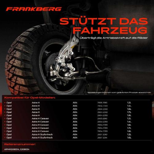 Frankberg 1x Achsschenkel Radaufhängung Vorderachse Links für Opel Astra H Caravan Stufenheck 2004-2014 Bild Frankberg 1x Achsschenkel Radaufhängung Vorderachse Links für Opel Astra H Caravan Stufenheck 2004-2014