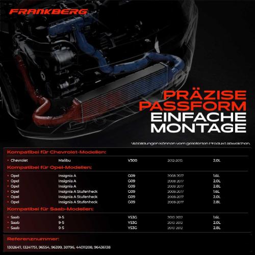 1x Ladeluftkühler Turbokühler für Opel Insignia A G09 Saab 9-5 YS3G 2008-2017 1.6L-2.8L Bild 1x Ladeluftkühler Turbokühler für Opel Insignia A G09 Saab 9-5 YS3G 2008-2017 1.6L-2.8L