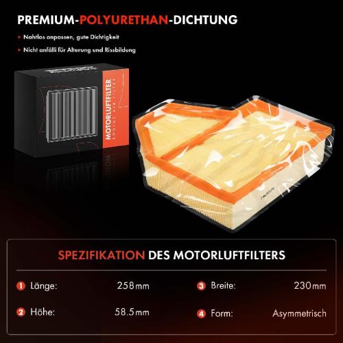 1x Luftfilter Filtereinsatz für BMW 5er E60 E61 6er E63 E64 M5 M 5.0 04-10 Bild 1x Luftfilter Filtereinsatz für BMW 5er E60 E61 6er E63 E64 M5 M 5.0 04-10