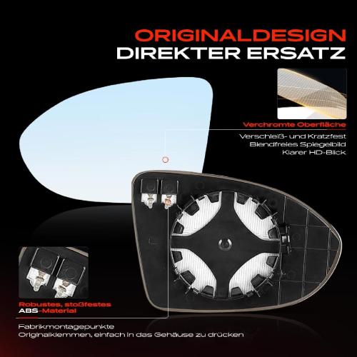 1x Spiegelglas Außenspiegel links für VW Golf VIII Variant CG5 DB5 ID.3 E11 E12 Bild 1x Spiegelglas Außenspiegel links für VW Golf VIII Variant CG5 DB5 ID.3 E11 E12