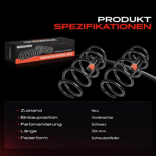 Frankberg 2x Fahrwerksfeder Vorderachse für VW Fox Schrägheck 5Z1 5Z3 5Z4 1.2L 2005-2011 Bild Frankberg 2x Fahrwerksfeder Vorderachse für VW Fox Schrägheck 5Z1 5Z3 5Z4 1.2L 2005-2011
