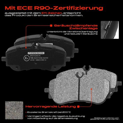 4x Bremsbeläge Hinterachse für VW Amarok Crafter Grand California Camper MAN TGE Bus Kasten Bild 4x Bremsbeläge Hinterachse für VW Amarok Crafter Grand California Camper MAN TGE Bus Kasten