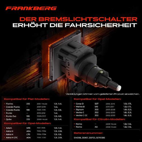 1x Bremslichtschalter für Opel Vectra C Astra H Saab 9-3 Peugeot Fiat Citroën Bild 1x Bremslichtschalter für Opel Vectra C Astra H Saab 9-3 Peugeot Fiat Citroën