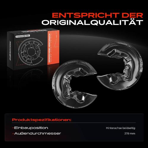 2x Ankerblech Bremsscheibe Hinterachse Beidseitig für VW Golf 6 R Passat Audi A3 Q3 Skoda Superb Bild 2x Ankerblech Bremsscheibe Hinterachse Beidseitig für VW Golf 6 R Passat Audi A3 Q3 Skoda Superb