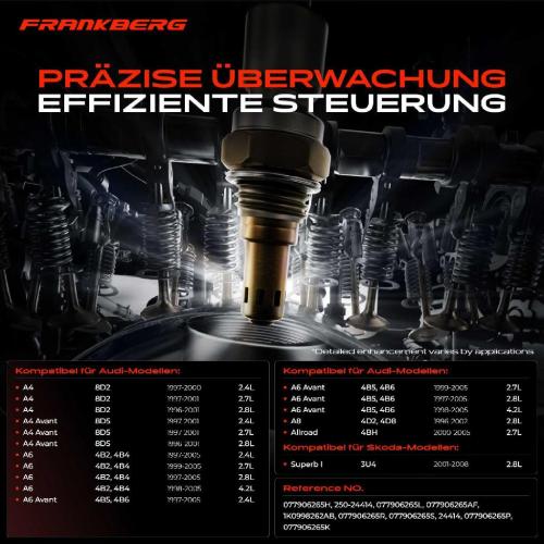 Frankberg 1x Lambdasonde Regelsonde Vor Katalysator für VW Passat 3B Audi A4 B5 A6 A8 Allroad Skoda Bild Frankberg 1x Lambdasonde Regelsonde Vor Katalysator für VW Passat 3B Audi A4 B5 A6 A8 Allroad Skoda