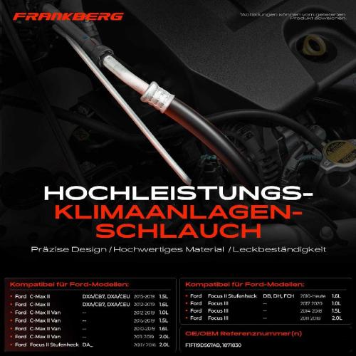 1x Hochdruckleitung Klimaanlage für Ford Focus 3 C-Max 2 Tourneo Transit Bild 1x Hochdruckleitung Klimaanlage für Ford Focus 3 C-Max 2 Tourneo Transit