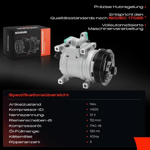 1x Klimakompressor für Hyundai i10 PA 1.1L 2008-2011 Bild 1x Klimakompressor für Hyundai i10 PA 1.1L 2008-2011