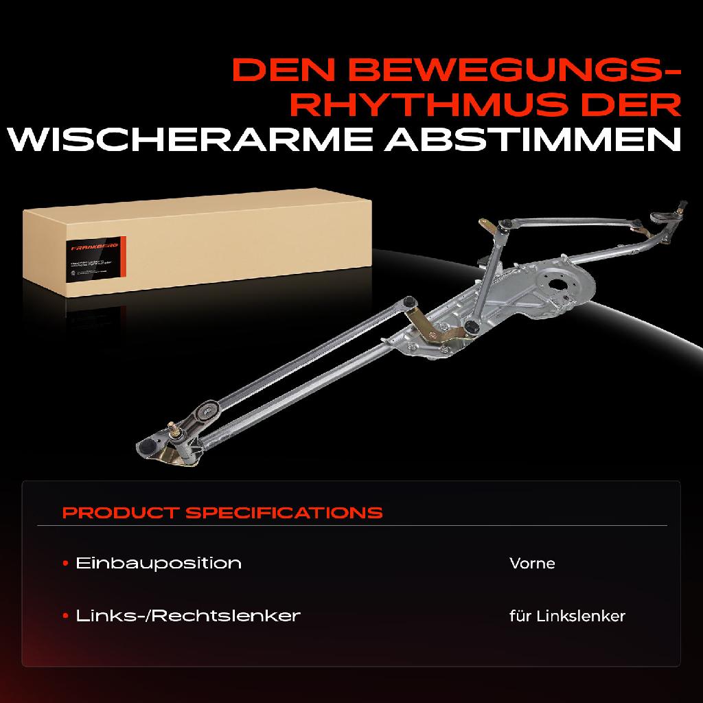1x Wischergestänge Vorne für VW Sharan Ford Galaxy Seat Alhambra 1998-2001