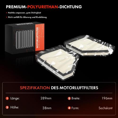2x Luftfilter Filtereinsatz für BMW G05 G06 G07 G09 F95 F96 Alpina XB7 4.4L Bild 2x Luftfilter Filtereinsatz für BMW G05 G06 G07 G09 F95 F96 Alpina XB7 4.4L
