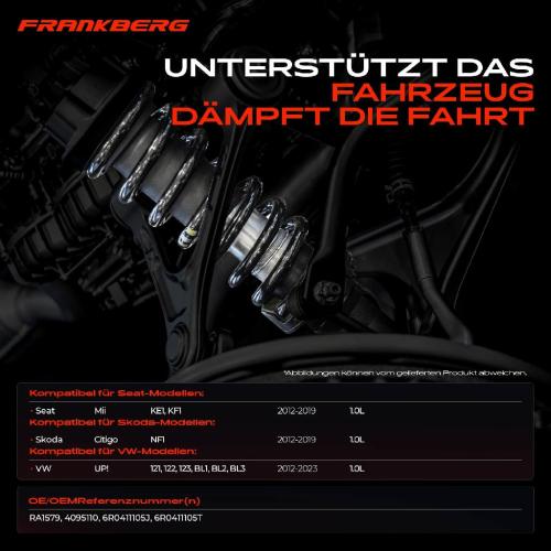 Frankberg 2x Fahrwerksfeder Vorderachse für Seat Mii KE1 KF1 Skoda Citigo NF1 VW UP! 2012-2023 Bild Frankberg 2x Fahrwerksfeder Vorderachse für Seat Mii KE1 KF1 Skoda Citigo NF1 VW UP! 2012-2023