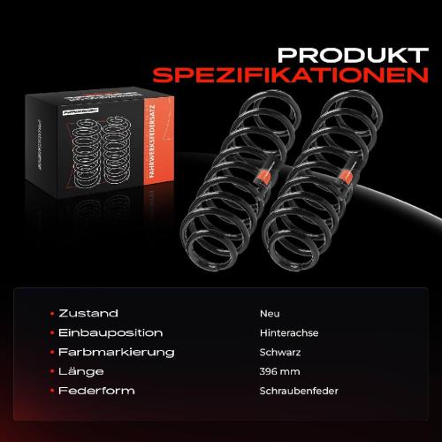 2x Fahrwerksfeder Hinterachse für Ford Transit Courier B460 Kasten/MPV Bj ab 2014 Bild 2x Fahrwerksfeder Hinterachse für Ford Transit Courier B460 Kasten/MPV Bj ab 2014