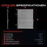 1x Kühler Wasserkühler Motorkühler für Mitsubishi Pajero 2.5 3.2 V6W V7W V8W V9W