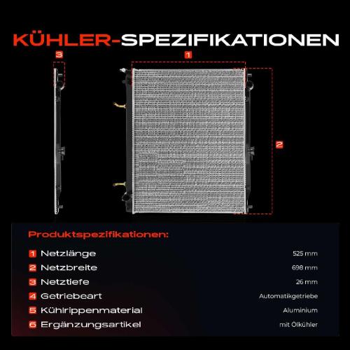 1x Kühler Wasserkühler Motorkühler für Mitsubishi Pajero 2.5 3.2 V6W V7W V8W V9W Bild 1x Kühler Wasserkühler Motorkühler für Mitsubishi Pajero 2.5 3.2 V6W V7W V8W V9W