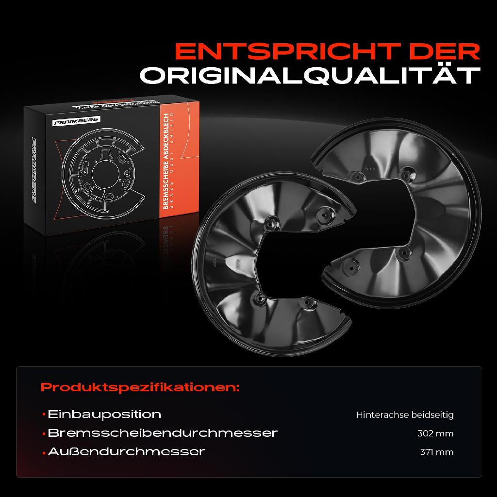 2x Ankerblech Bremsscheibe Hinterachse Beidseitig für Audi A4 Avant 8E Cabriolet 8H A6 4F2 2003-2011