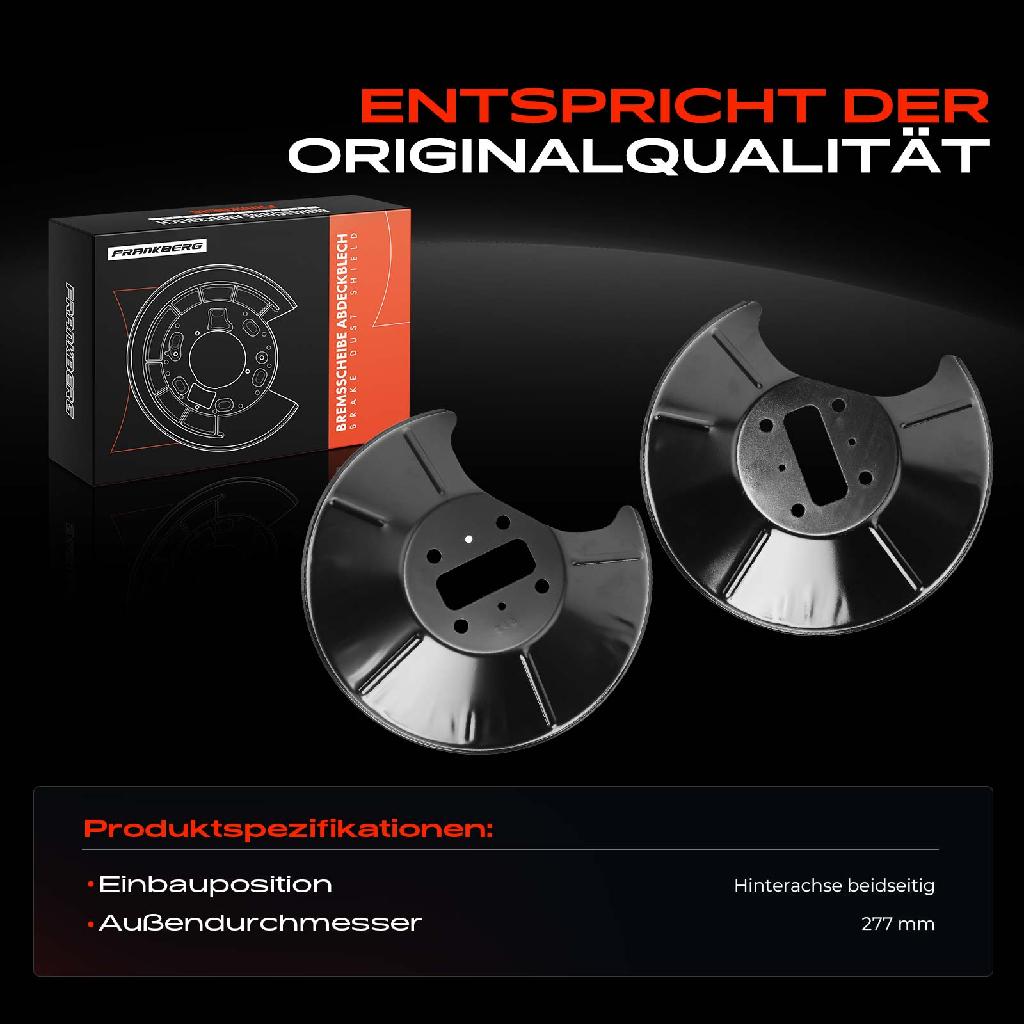 2x Ankerblech Bremsscheibe Hinterachse Beidseitig für Ford Focus DAW DFW DNW Fiesta V JD Fusion JU