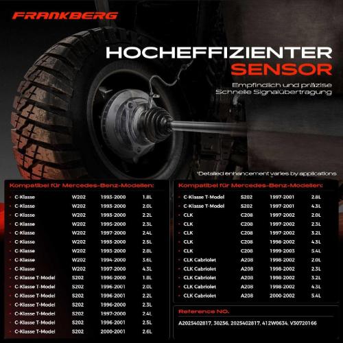 1x ABS Sensor Hinterachse rechts für Mercedes-Benz C-Klasse T-Model W202 S202 CLK Cabriolet C208 A208 Bild 1x ABS Sensor Hinterachse rechts für Mercedes-Benz C-Klasse T-Model W202 S202 CLK Cabriolet C208 A208