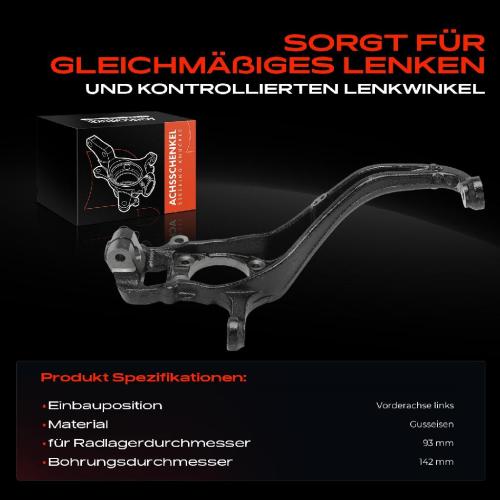 Frankberg 1x Achsschenkel Radaufhängung Vorderachse Links für Nissan NP300 Navara D40 Bj ab 2005 Bild Frankberg 1x Achsschenkel Radaufhängung Vorderachse Links für Nissan NP300 Navara D40 Bj ab 2005