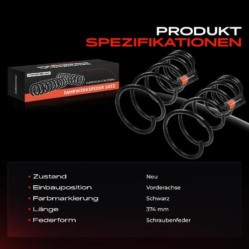 Frankberg 2x Fahrwerksfeder Vorderachse für Fiat Sedici FY 1.6L 2006-2014 Bild Frankberg 2x Fahrwerksfeder Vorderachse für Fiat Sedici FY 1.6L 2006-2014