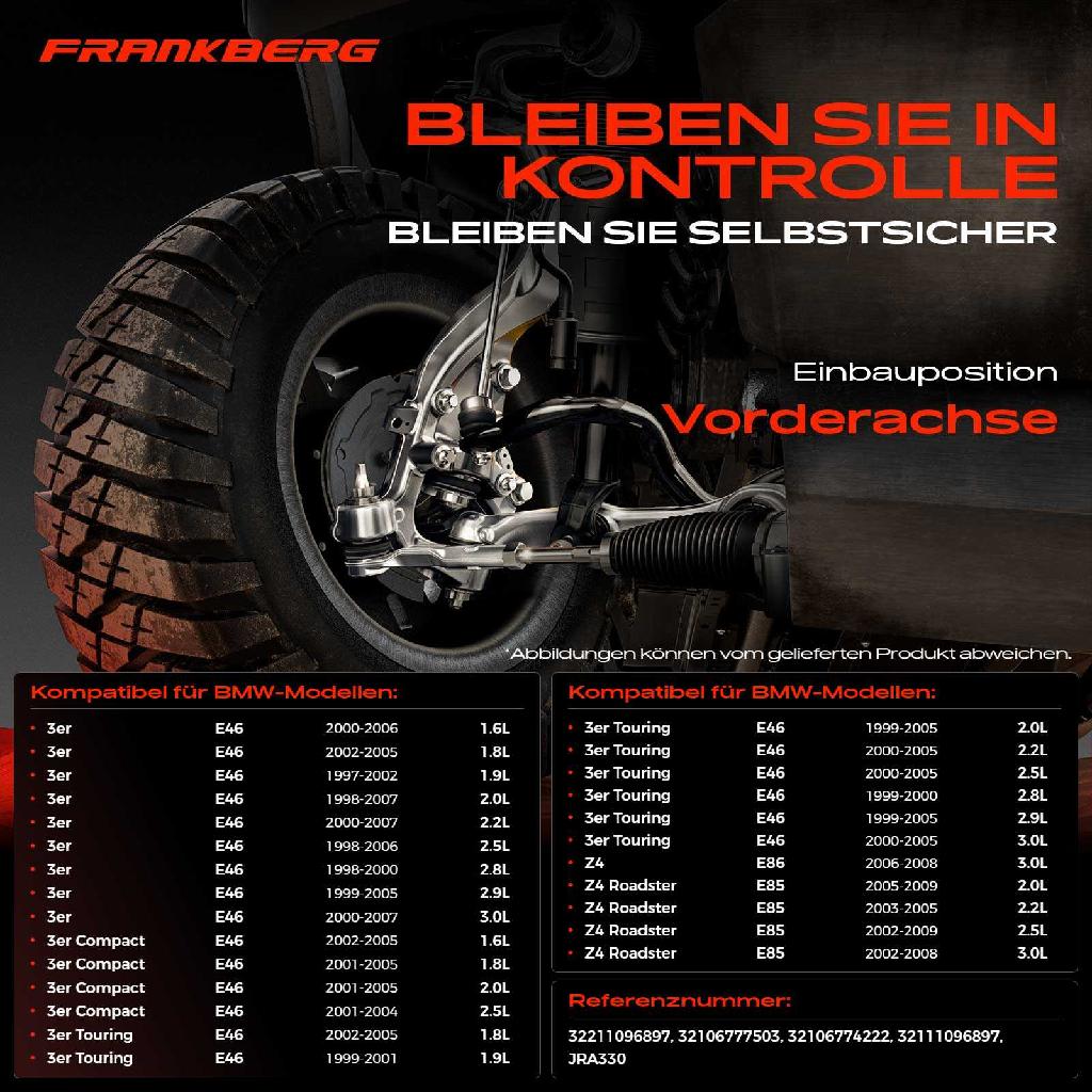 1x Querlenker Satz Vorderachse für BMW 3er E46 3er Cabriolet 3er Compact 3er Coupe 3er Touring Z4 Coupe E86 Z4