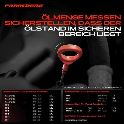 Frankberg 1x Ölmessstab Ölpeilstab Ölstab für Ford Kuga II DM2 Mondeo V Turnier Bild Frankberg 1x Ölmessstab Ölpeilstab Ölstab für Ford Kuga II DM2 Mondeo V Turnier