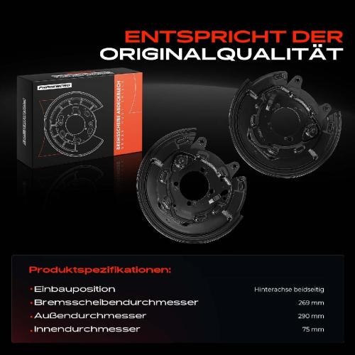 2x Ankerblech Bremsscheibe Hinterachse Beidseitig für Toyota Celica T23 E12 Limo W1 W2 Bild 2x Ankerblech Bremsscheibe Hinterachse Beidseitig für Toyota Celica T23 E12 Limo W1 W2