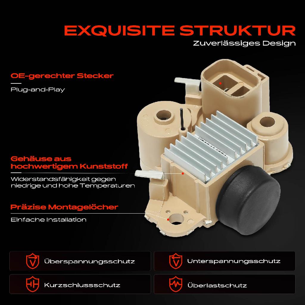 1x Lichtmaschinenregler Generatorregler für Hyundai Elantra Coupe Matrix 1996-2010
