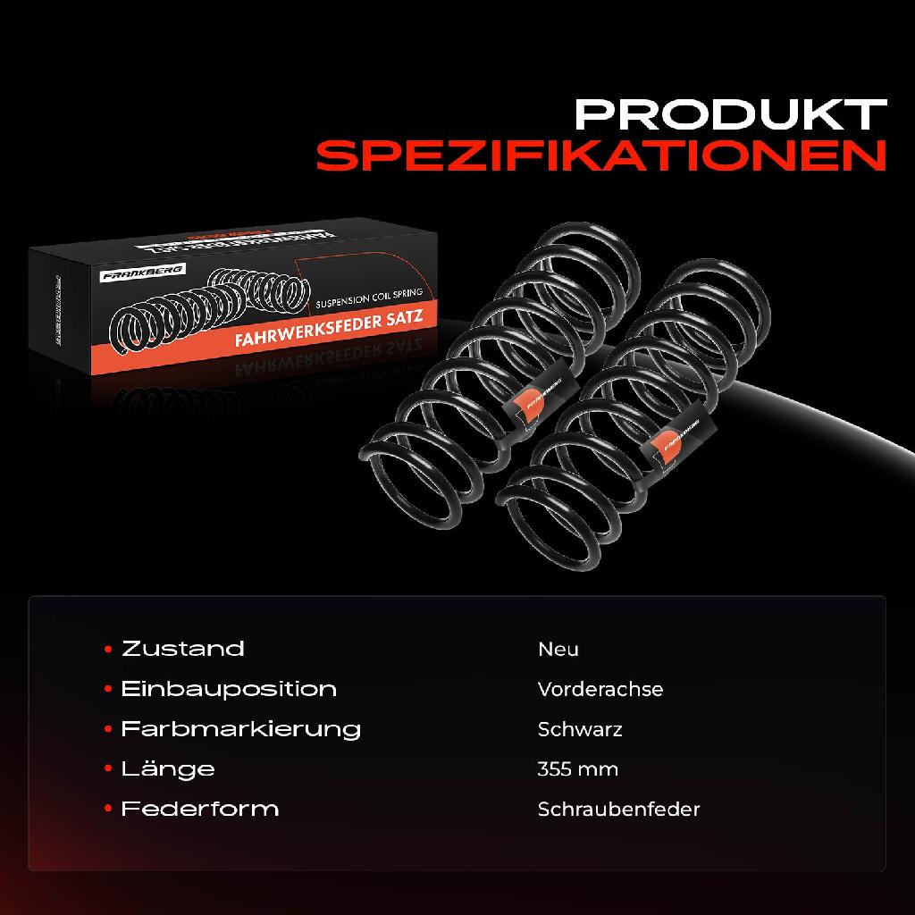 2x Fahrwerksfeder Vorderachse für Nissan Micra II K11 1.0L 1.3L 1.4L 1992-2003