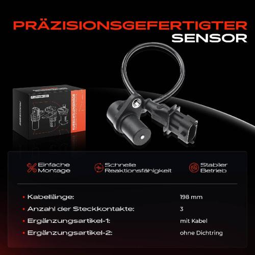 1x Kurbelwellensensor Impulsgeber für Mazda BT-50 Pick-up Pritsche/Fahrgestell Bild 1x Kurbelwellensensor Impulsgeber für Mazda BT-50 Pick-up Pritsche/Fahrgestell