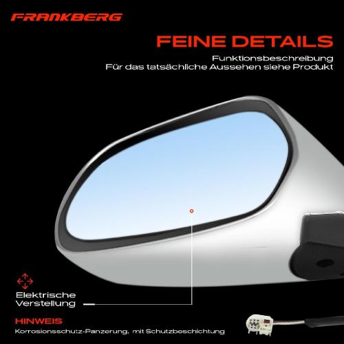 Frankberg 1x Außenspiegel Links für Toyota Land Cruiser Prado J12 3.0L 4.0L 2002-2010 Bild Frankberg 1x Außenspiegel Links für Toyota Land Cruiser Prado J12 3.0L 4.0L 2002-2010
