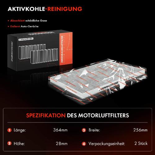 2x Innenraumfilter Aktivkohle für Mercedes-Benz A-Klasse W168 Vaneo 414 Bild 2x Innenraumfilter Aktivkohle für Mercedes-Benz A-Klasse W168 Vaneo 414