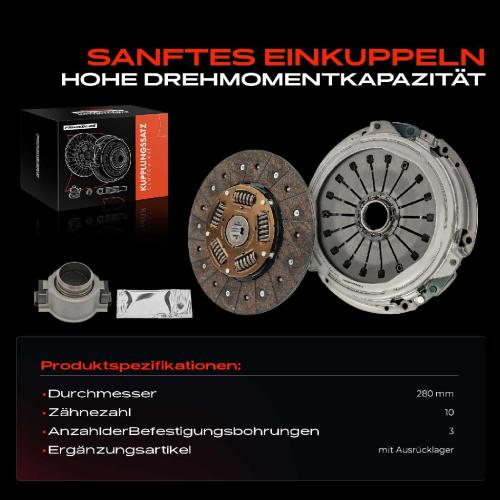 Frankberg 1x Kupplungssatz für Iveco Daily Citys Bus III Kasten Pritsche/Fahrgestell IV V VI Massif Pick-up Single Cab Bild Frankberg 1x Kupplungssatz für Iveco Daily Citys Bus III Kasten Pritsche/Fahrgestell IV V VI Massif Pick-up Single Cab