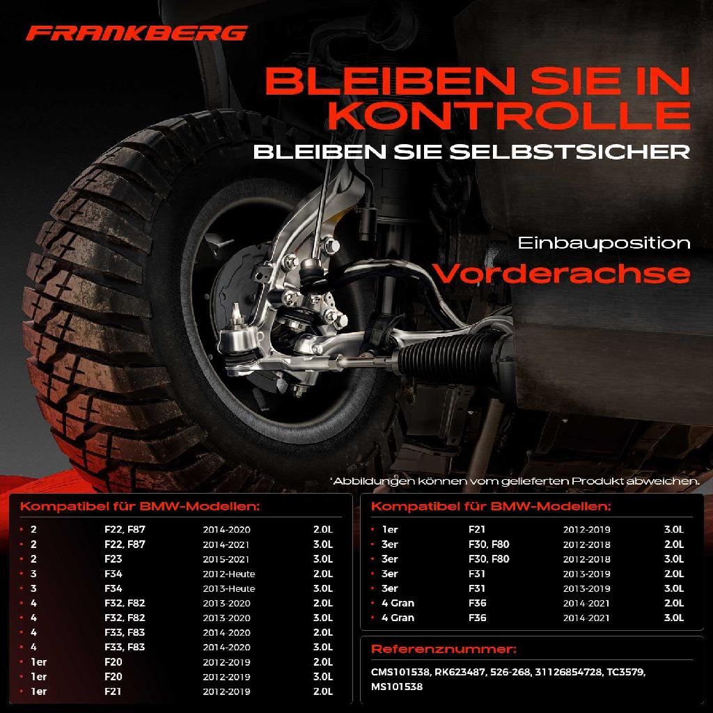 1x Querlenker Vorderachse für BMW 1er F20 F21 2 Cabriolet F23 2 Coupe F22 F87 3 Gran Turismo F34