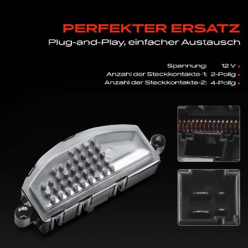 1x Widerstand Vorwiderstand Gebläsemotor für Audi A4 Allroad Avant 8K B8 A5 Sportback 8T Bild 1x Widerstand Vorwiderstand Gebläsemotor für Audi A4 Allroad Avant 8K B8 A5 Sportback 8T