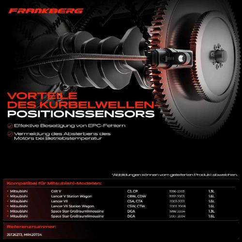 1x Kurbelwellensensor Impulsgeber für Mitsubishi Colt V Lancer V VII Space Star Bild 1x Kurbelwellensensor Impulsgeber für Mitsubishi Colt V Lancer V VII Space Star