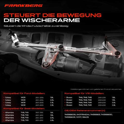 1x Wischergestänge Vorne für VW Sharan Ford Galaxy WGR Seat Alhambra 7V Bild 1x Wischergestänge Vorne für VW Sharan Ford Galaxy WGR Seat Alhambra 7V