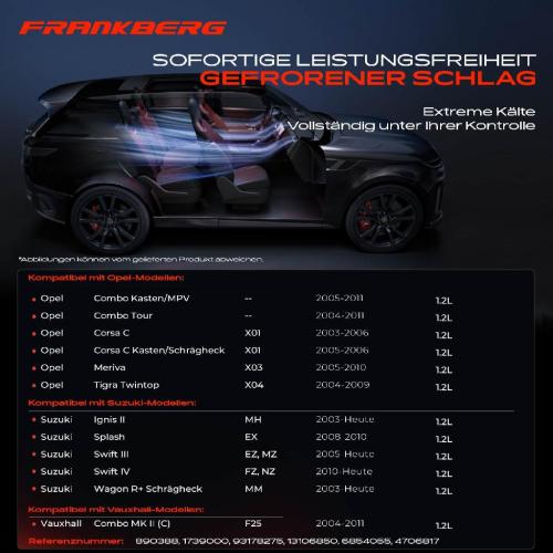 Frankberg 1x Klimakompressor für Opel Combo Corsa C Meriva Suzuki Swift 3 4 1.3L Bild Frankberg 1x Klimakompressor für Opel Combo Corsa C Meriva Suzuki Swift 3 4 1.3L