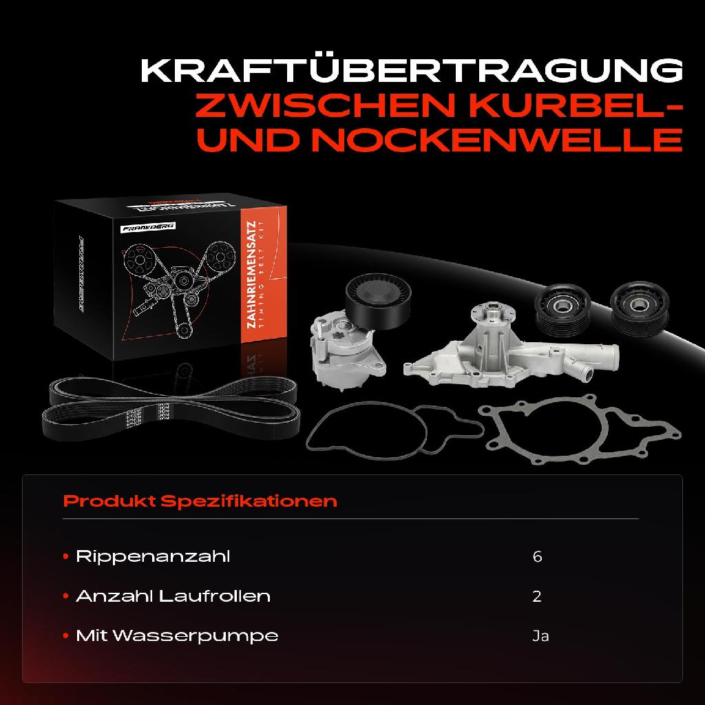 1x Keilrippenriemensatz Wasserpumpe für Mercedes-Benz B909 Viano Vito W639