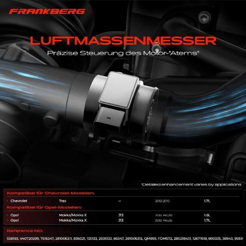 1x Luftmassenmesser für Chevrolet Trax Opel Mokka/Mokka X J13 1.7L 1.6L Bj ab 2012 Bild 1x Luftmassenmesser für Chevrolet Trax Opel Mokka/Mokka X J13 1.7L 1.6L Bj ab 2012